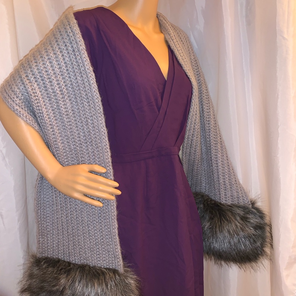 NWT auth KATE SPADE wool/mohair blend WRAP / scarf - Picture 7 of 7